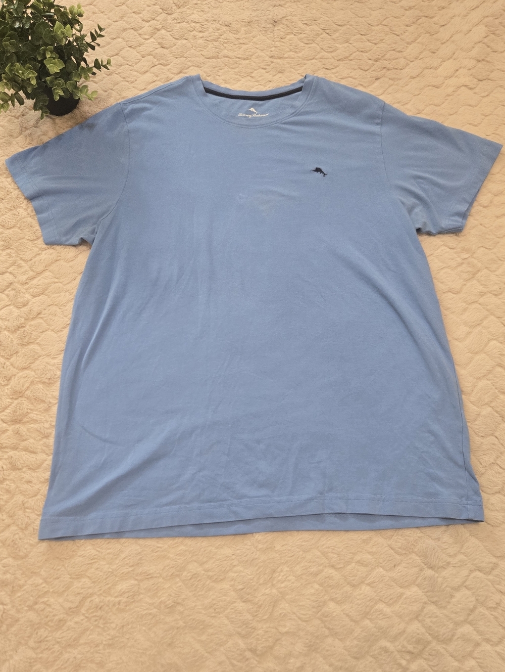 Tommy Bahama Blue Short-Sleeve Crew Neck T-Shirt, Size Large